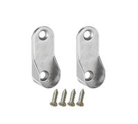Homoyoyo 6 Piezas Soportes para Barra Ovalada de Armario Soporte para Tubo de Ropa de Resistente con Acabado para Organización de Armarios y Almacenamiento de Prendas