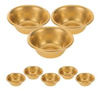 Homoyoyo 8 Piezas Cuenco de Ofrenda Budista de Cobre Dorado, Mini Cuenco Decorativo para Ceremonias Budistas y Viajes, Diseño Elegante Excelente Durabilidad y Ahorro de Espacio