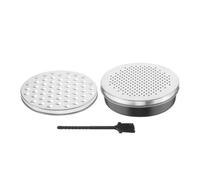 Homoyoyo Rallador Compacto de Queso de Doble Cara con Mango Ovalado de Acero Inoxidable, Cuchillas de Precisión y Caja de Almacenamiento para Cocina y Jengibre