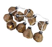 Homoyoyo Ratán Artificial Guirnalda de Luces Decorativas 6w 2,2m 3v | PE Flexible, Cable Moldeable Portátil, para Cabecero, Balcón y Patio Exterior