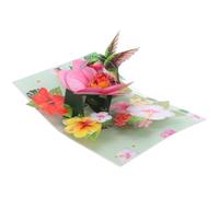 Homoyoyo Tarjeta de Felicitación Doblada de Papel Diseño Tridimensional de Mariposa y Flores, Plegable y Colorida para Cumpleaños y Festividades
