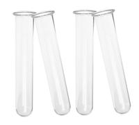 Homoyoyo Tubos de Vidrio para Flores y Plantas Hidropónicas, 4 Piezas (2,5x3x11 Cm), Transparentes, para Decoración de Hogar y Terrarios, Jarrones Pequeños para Esquejes y Agua
