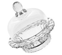 Homoyoyo Vidrio Tazón de Postre para Servir 110ml Transparente Tapa | Cuenco Pequeño para Mesa y Café, Apto para Comidas Frías o Calientes, Uso Versátil