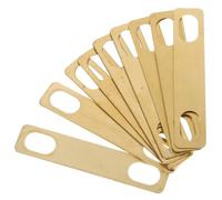 HOMSFOU 10 Piezas Placa de Unión para Mástil de Guitarra Eléctrica Cobre Dorado, Accesorio de Repuesto que Ajusta el Puente y Protege el Instrumento de Daños