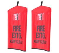 HOMSFOU 2 Piezas Funda para Extintor de Incendios Protector de Extintor Portátil de Tela Rojo y Anticongelante para Seguridad Pública y Camión