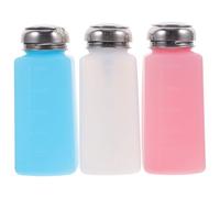 HOMSFOU 3 uds. 250 ml dispensador de botella con tapón de metal para bombeo botellas reutilizables para disolventes esmalte uñas