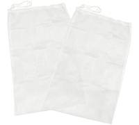 HOMSFOU Bolsa de Red para Capturar Insectos y Residuos para Aspiradora de Piscina de Nylon Blanco, Diseño de Malla Delicada 2 Piezas con Cordón para Limpieza en Piscinas y Fuentes