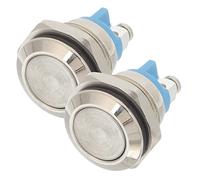 HOMSFOU Kit de 2 Botones de Timbre para Puerta Cable, Resistente Corrosión, de Cobre Niquelado, Fácil Instalación Hogar y Reemplazo