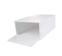 HOMSFOU Organizador de Zapatos para Armario Apilable de 6 Piezas PP | Diseño Transparente, Almacenamiento de Gran Capacidad, Blanco, para Botas y Calzado, Uso en Entrada Estilo Aleatorio