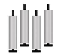 HOMSXPAC Patas de sofá para Muebles, 4 Piezas de Metal, Ajustables, de aleación de Aluminio, para Mesa, Patas de Apoyo, para refrigerador y Lavadora, Varilla roscada M8 (Plateada, 30 cm/11,