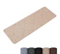Homwiz Alfombrillas para Escaleras Antideslizantes, 15 Alfombrillas Autoadhesivas Escalones Interiores, Recortables y Reutilizables - Protección para Mascotas, Mayores, Niños (Beige, 65x20 cm)