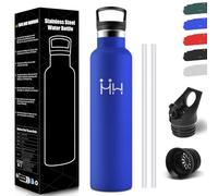 HoneyHolly Botella Termica 1 Litro, Termo Sin BPA, Cantimplora Acero Inoxidable, Aislamiento Al Vacío de Doble Pared, Botella Agua Gimnasio, Cantimplora Termica para Adultos, Deporte, Oficina