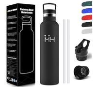 HoneyHolly Botella Termica 1 Litro, Termo Sin BPA, Cantimplora Acero Inoxidable, Aislamiento Al Vacío de Doble Pared, Botella Agua Gimnasio, Cantimplora Termica para Adultos, Deporte, Oficina