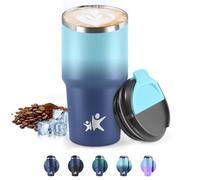 HoneyHolly Termo Cafe 600 ML, Reutilizables, Vaso Termico Cafe Antigoteo para Coche, Acero Inoxidable 304, Taza Termica Para Llevar, Termo Café Hermético para Café Frío y Caliente, Leche y Té