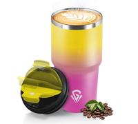 HoneyHolly Termo Cafe 600 ML, Reutilizables, Vaso Termico Cafe Antigoteo para Coche, Acero Inoxidable 304, Taza Termica Para Llevar, Termo Café Hermético para Café Frío y Caliente, Leche y Té