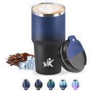HoneyHolly Termo Cafe 600 ML, Reutilizables, Vaso Termico Cafe Antigoteo para Coche, Acero Inoxidable 304, Taza Termica Para Llevar, Termo Café Hermético para Café Frío y Caliente, Leche y Té
