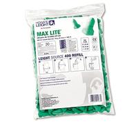 Honeywell Howard Leight 1013048 Max Lite Paquete de Recarga de Tapones para los Oídos de Espuma de un Solo Uso, SNR 34, Verde, Forma de T, Sin Cordón (Bolsa Superior Recarga con Cremallera 200 Pares)