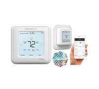 Honeywell TH6220WF2006/U Lyric T6 Pro - Termostato programable Wi-Fi con etapas de hasta 2 bombas de calor / 1 bomba de calor fría o 2 calor/2 frío convencional con placa de pared grande