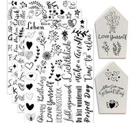 Hongma Rub On - Pegatinas para uso diario (aprox. A5, 14 x 19 cm, 4 unidades), diseño con frases para Raysin