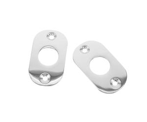 HONITANO 2 placas de montaje para conector de salida de guitarra - Placa metálica para conector de pastilla de guitarra eléctrica o bajo - Accesorio de repuesto para la conexión del cable del