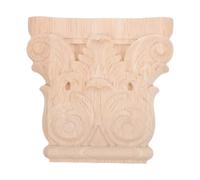 HONITANO Aplique de gabinete de madera, ménsulas decorativas talladas, soporte de viga de flores para esquina de columna romana, estilo europeo, decoración para jardín y sala de estar