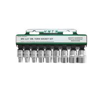 Honiton 9-piece 1/2" Torx socket set, compatible with impact wrenches for heavy-duty use, includes various sizes for versatile applications.