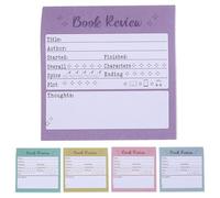 HONMEET Cuaderno de Notas Adhesivas para Seguimiento de Lectura y Reseñas de Libros, Papel Autoadhesivo para Journaling y Estudio, Paquete de 5 Unidades para Lectores
