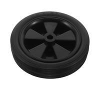 HONMEET Rueda para Generador de Goma Maciza de 7 Pulgadas Negra | Antideslizante, Reducción de Vibración y Absorción de Impactos, para Carritos de Herramientas y Máquinas Industriales