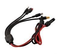 Honseadek Cable de carga solar 4 en 1 con conectores XT60 DC5521 DC7909 para kit de adaptador de panel solar, compatible con ECOFLOW River/Delta, Anker 521, Powkey, SinKeu, Enginstar, Marbero, GRECELL