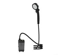 Honseadek Ducha eléctrica portátil para camping, recargable al aire libre | Ducha con pantalla digital, modos de pulverización duales, manguera de 2 m, carga tipo C, ABS montado en la pared para