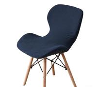 Honseadek Funda elástica para silla de mariposa, protector de silla de luna de forro polar, funda lavable para asiento de platillo, funda elástica redonda (azul marino)