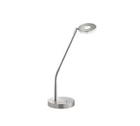 FISCHER & HONSEL Lámpara de mesa LED Dent, níquel/cromo, 60 cm, metal, CCT 1 luz.