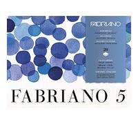 Honsell 19100262 Fabriano Disegno 5 - Papel de acuarela (300 g/m², 23 x 21 cm, 20 hojas, 4 caras, encolado, sin cloro ni ácidos), color blanco