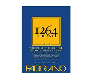Honsell 19100633 Fabriano Schizzi 1264 - Bloc de bocetos (encolado en la cabeza, 90 g/m², DIN A3, 100 hojas de papel de boceto en blanco marfil, sin ácidos, ligeramente granulada, para todas las