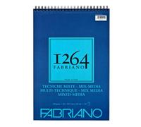 Fabriano Cuaderno de espiral Mix Media 1264 – 300 g/m² – DIN A3 – 30 hojas – sin ácidos