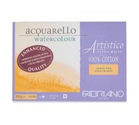 Honsell Fabriano Artistico Acquarello 19313551 - Pintura al agua (grano fino, prensado en frío, 35,5 x 51 cm, 15 hojas de 300 g/m², cartón de acuarela de alta calidad, bloque encolado por 4 caras)
