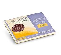 Honsell Fabriano Artistico Acquarello Watercolour, extra blanco, grano fino prensado en frío, 12,5 x 18 cm, 25 hojas de 300 g/m², cartulina de acuarela de alta calidad, bloc de 4 caras encolado,