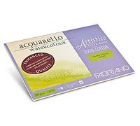 Honsell Fabriano Artistico Acquarello Watercolour Extra Blanco Grano Grueso 35,5 x 51 cm, 15 Hojas 300 g/m² de Alta Calidad, Bloc de Papel de Acuarela encolado por 4 Caras
