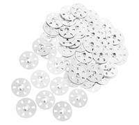 HOODANCOS 100 Piezas Arandelas para Placas Aislantes de Yeso de Hierro Galvanizado, Arandelas Planas Metálicas, Plata, para Placas de Yeso y Techo, Reparación de Paredes y Oficinas, Seguras