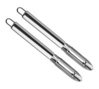 HOODANCOS 2 Piezas Pelador de Acero Inoxidable Plata para Zanahoria y Fruta