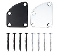 HOODANCOS 2 Sets Placa de Mástil de Guitarra para Guitarra Eléctrica Tornillos, Acero Inoxidable, Refuerzo para Cuello, Accesorio de Reparación