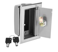 HOODANCOS Cerradura del interruptor de la puerta de la persiana, bloqueo del interruptor del obturador, de hierro plata, con llaves incluidas, para puertas enrollables eléctricas, fácil