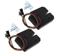 HOODANCOS Cerrojo electrónico 5 V para almacenamiento en armarios y despensas, 2 unidades, material metal y plástico, mecanismo seguro, ideal para oficinas y casas