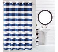 Hookless Cabana - Cortina de Ducha con Forro de Peva (71 x 74), Color Azul Marino