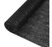 Hoopleep Panel de valla negro HDPE 150 g/m² 2 x 25 m de malla de privacidad, permeable al viento y al agua, resistente a los rayos UV, transpirable, ideal para jardín, terraza