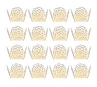 HOOTNEE Papel Envoltorios de Chocolate Diseño Hueco 50 Piezas Dorados | Acabado Brillante Rosa Calada, Presentación Decorativa para Nougats y Macarons, Adecuado para Mesas Dulces