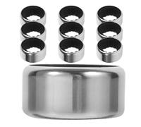 HOOWIFFY Collar Antigoteo de Acero Inoxidable Plata para Botellas de Vino Anillo Protector Elegante para Evitar Manchas Pack de 10 Unidades en Cualquier