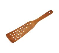 HOOWIFFY Espátula de Cocina de Madera 24 Agujeros para Freír, Utensilio Antiadherente y Cómodo para Restaurante y Comedor