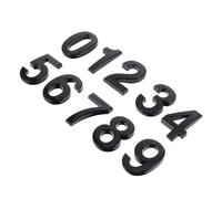 HOOWIFFY Números Adhesivos 3D para Casa y Puerta, Pack de 10 Unidades Negras de 5 CM Pegamento Fuerte, Ideales para Uso Doméstico