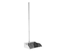 HOOWIFFY Pala Recogedora de Polvo de Acero Inoxidable Pequeña Mango Largo, Recogedor para Limpieza del Hogar y Cocina, Herramienta Multiusos para Mantener Orden en Interiores y Exteriores